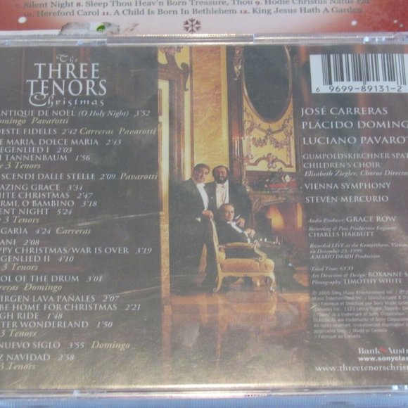 Christmas CD's The Three Tenors Choir Classic Xmas Holiday Songs Sealed Lot of 3 - Picture 3 of 5